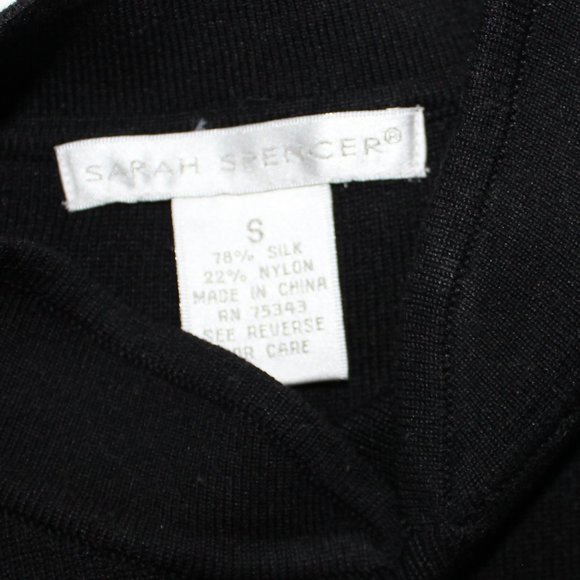 NWT Sleeveless Black Silk Top with Shoulder Detail - Picture 3 of 12